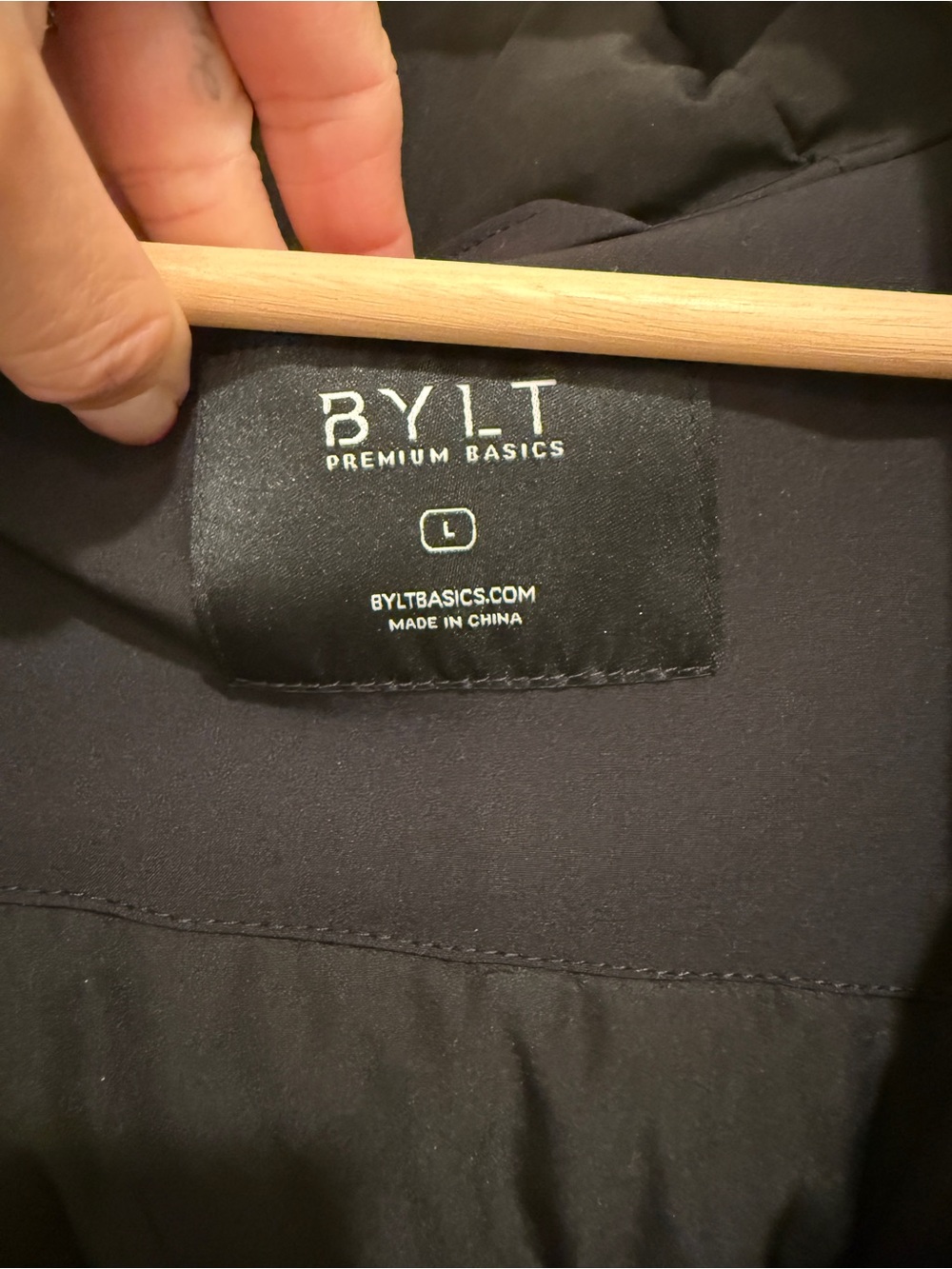 BYLT Basics Men's Large Black Hooded Parka Coat - Picture 14 of 16